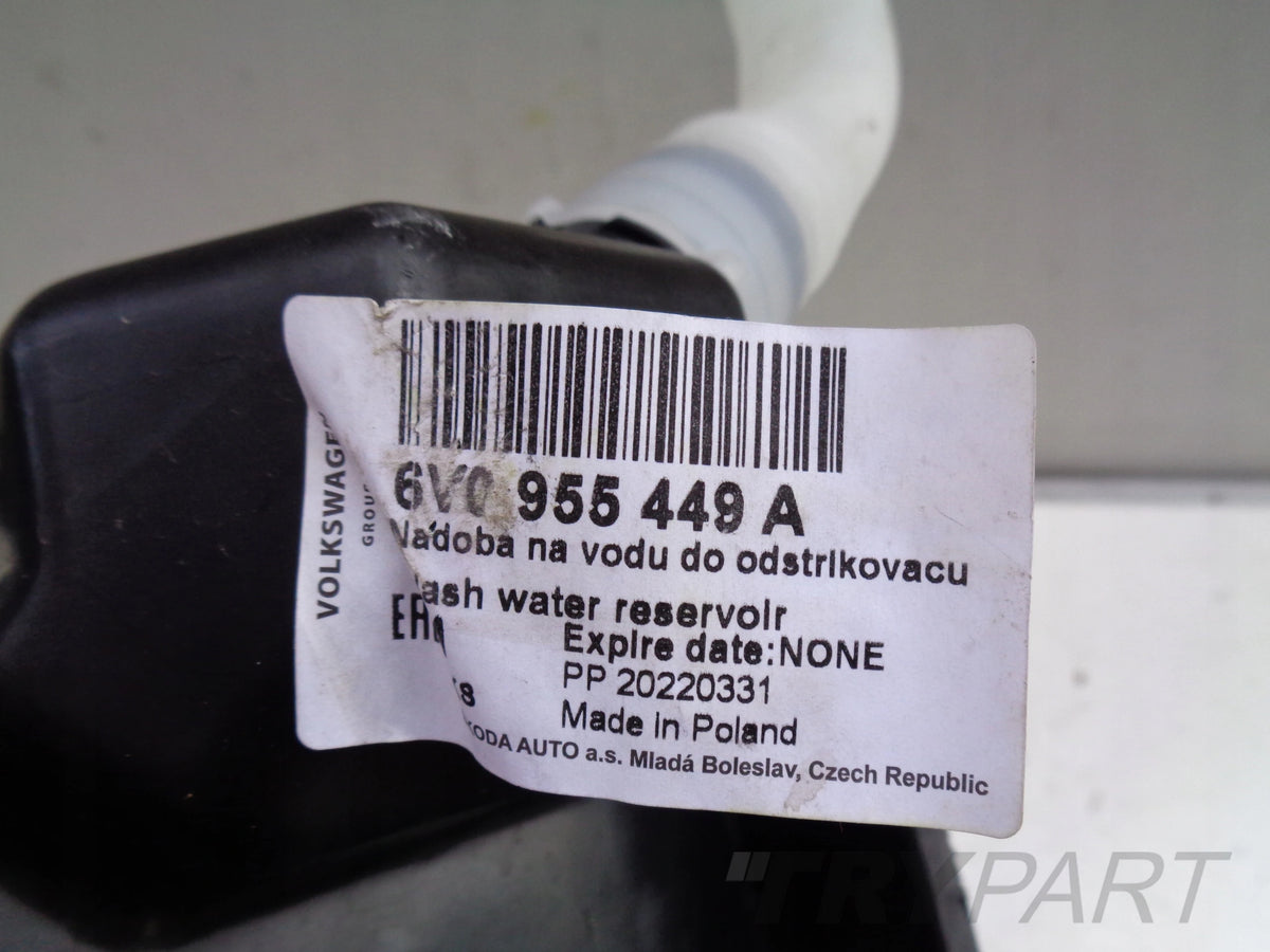 WINDSHIELD WASHER FLUID RESERVOIR FOR SKODA FABIA III 6V0 14-